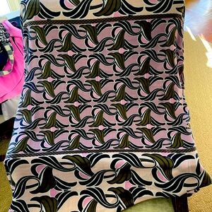 Ann Taylor large wrap scarf lightweight Art Nouveau print purple/pink/green